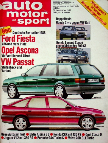 Deckblatt Auto Motor und Sport (24/1987)